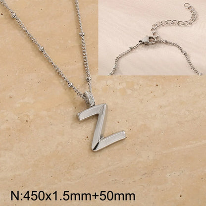 Wholesale Jewelry Simple Style Letter 304 Stainless Steel Pendant Necklace