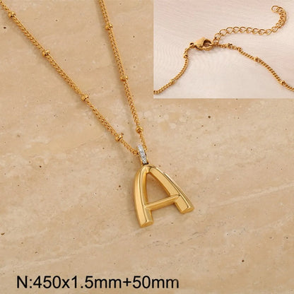 Wholesale Jewelry Simple Style Letter 304 Stainless Steel Pendant Necklace