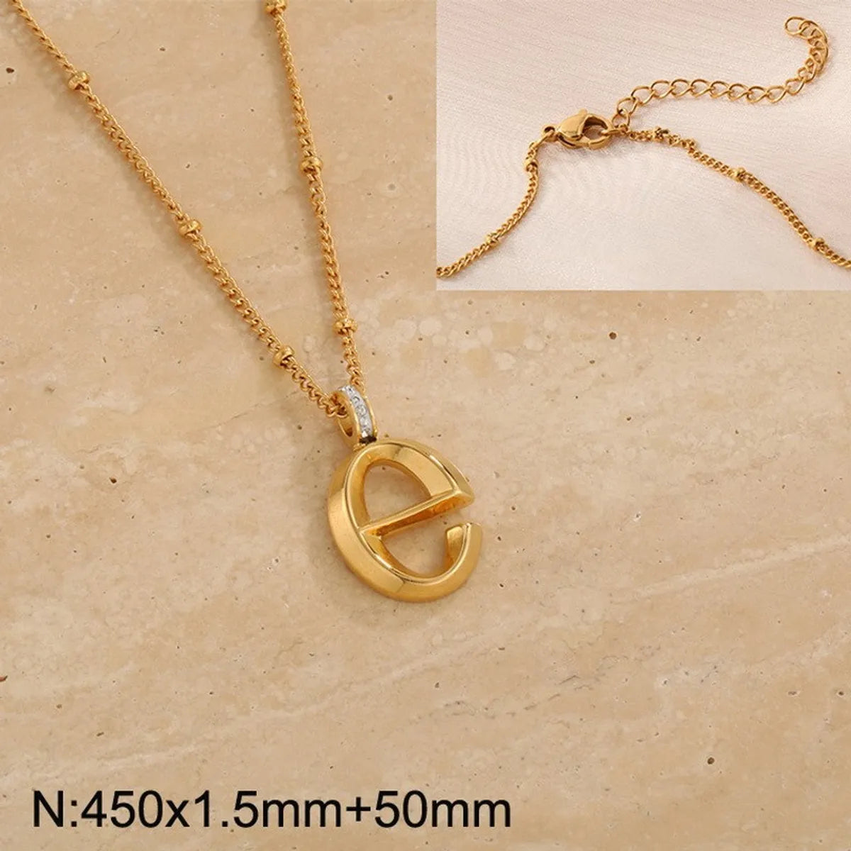 Wholesale Jewelry Simple Style Letter 304 Stainless Steel Pendant Necklace