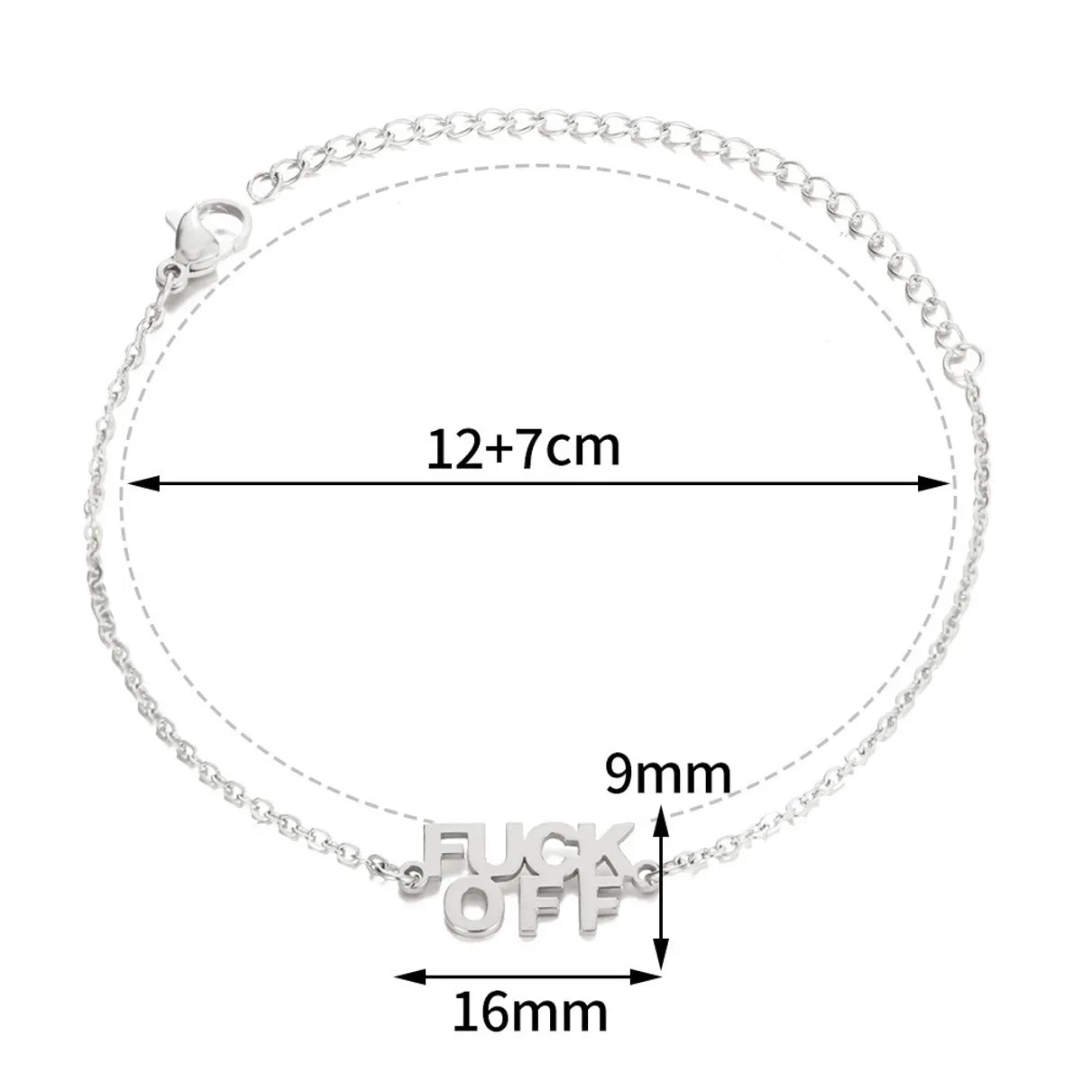 Wholesale Jewelry Simple Style Letter 304 Stainless Steel Plating Rings Bracelets Necklace