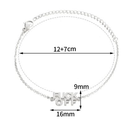 Wholesale Jewelry Simple Style Letter 304 Stainless Steel Plating Rings Bracelets Necklace