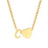 Wholesale Jewelry Simple Style Letter Heart Shape 201 Stainless Steel 18K Gold Plated Polishing Pendant Necklace