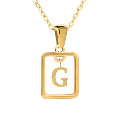 Wholesale Jewelry Simple Style Letter Titanium Steel 18K Gold Plated Plating Pendant Necklace