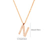 Wholesale Jewelry Simple Style Letter Titanium Steel Zircon Plating Inlay Pendant Necklace