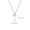 Wholesale Jewelry Simple Style Letter Titanium Steel Zircon Plating Inlay Pendant Necklace