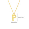 Wholesale Jewelry Simple Style Letter Titanium Steel Zircon Plating Inlay Pendant Necklace