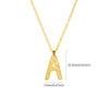 Wholesale Jewelry Simple Style Letter Titanium Steel Zircon Plating Inlay Pendant Necklace