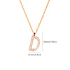 Wholesale Jewelry Simple Style Letter Titanium Steel Zircon Plating Inlay Pendant Necklace