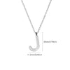 Wholesale Jewelry Simple Style Letter Titanium Steel Zircon Plating Inlay Pendant Necklace