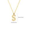 Wholesale Jewelry Simple Style Letter Titanium Steel Zircon Plating Inlay Pendant Necklace