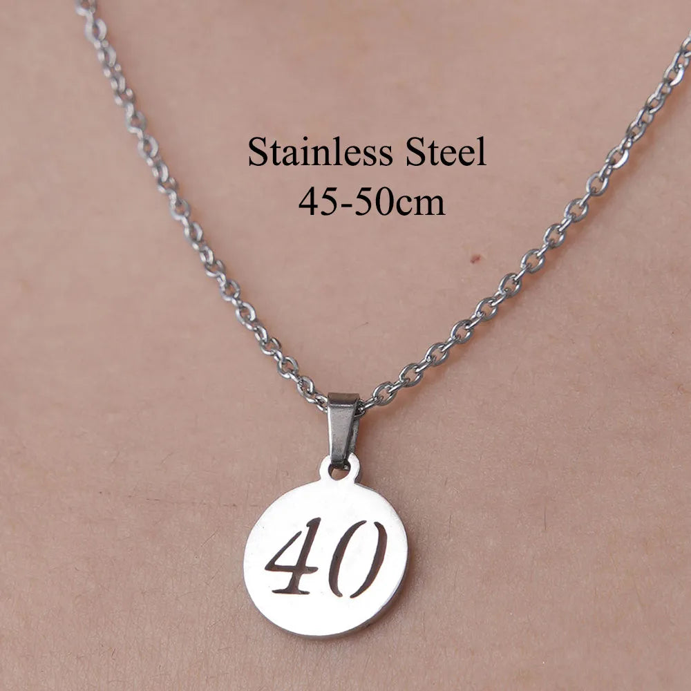 Wholesale Jewelry Simple Style Number 201 Stainless Steel Polishing Pendant Necklace