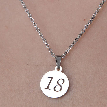 Wholesale Jewelry Simple Style Number 201 Stainless Steel Polishing Pendant Necklace