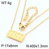 Wholesale Jewelry Simple Style Number 304 Stainless Steel 18K Gold Plated Plating Pendant Necklace