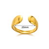 Wholesale Jewelry Simple Style Oval Solid Color Lines 304 Stainless Steel Open Rings