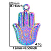 Wholesale Jewelry Simple Style Palm 304 Stainless Steel 18K Gold Plated Pendant Necklace