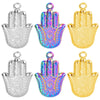 Wholesale Jewelry Simple Style Palm 304 Stainless Steel 18K Gold Plated Pendant Necklace