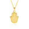 Wholesale Jewelry Simple Style Palm 304 Stainless Steel 18K Gold Plated Pendant Necklace