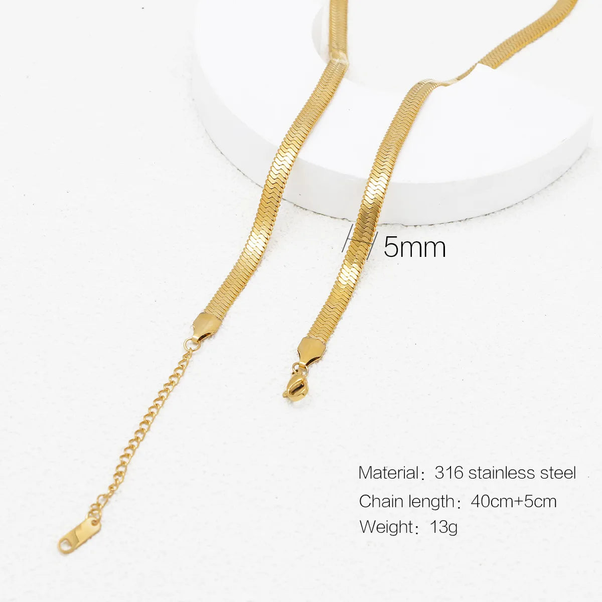 Wholesale Jewelry Simple Style Printing 316 Stainless Steel  Plating Necklace