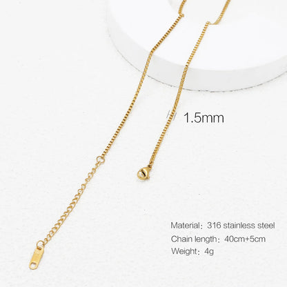 Wholesale Jewelry Simple Style Printing 316 Stainless Steel  Plating Necklace