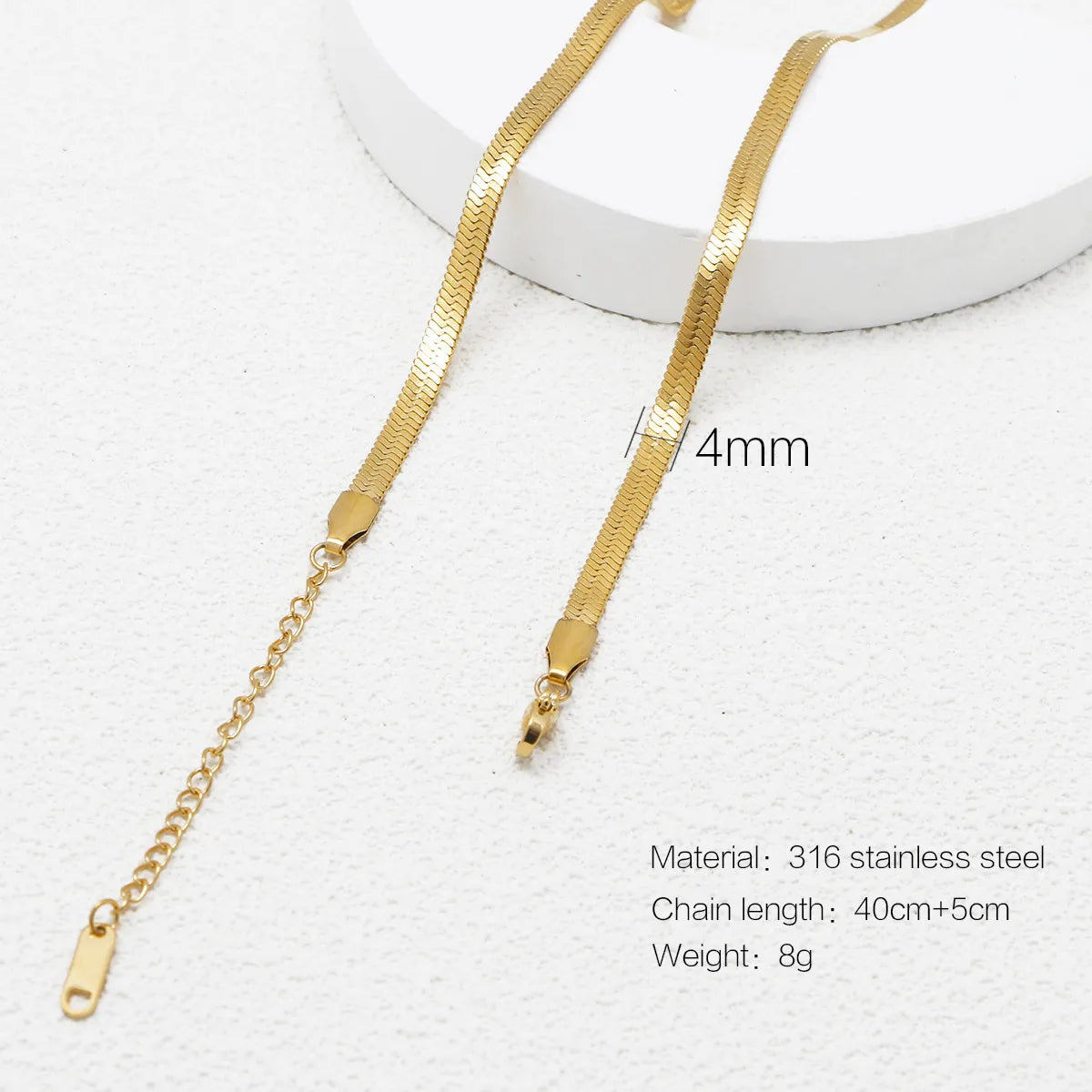 Wholesale Jewelry Simple Style Printing 316 Stainless Steel  Plating Necklace