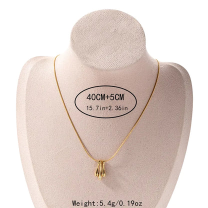 Wholesale Jewelry Simple Style Roman Style Streetwear Water Droplets 304 Stainless Steel 14K Gold Plated Pendant Necklace