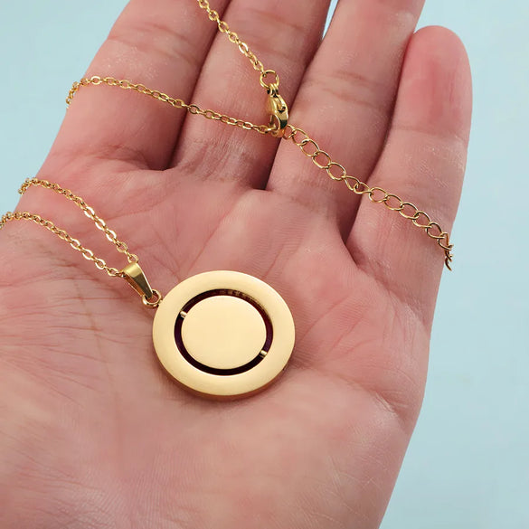 Wholesale Jewelry Simple Style Round 304 Stainless Steel Plating Cable Chain Pendant Necklace Keychain