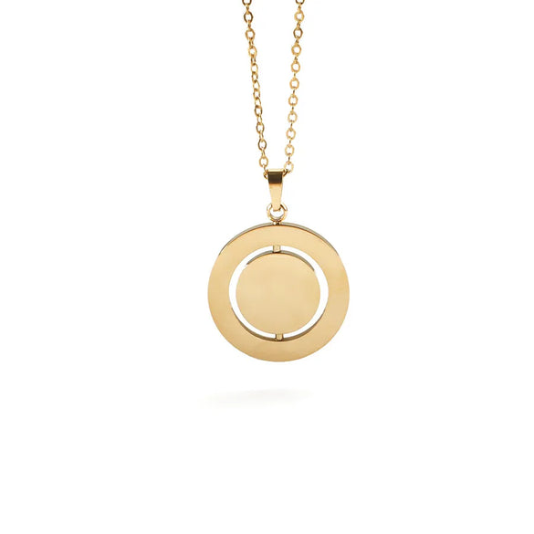 Wholesale Jewelry Simple Style Round 304 Stainless Steel Plating Cable Chain Pendant Necklace Keychain
