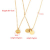 Wholesale Jewelry Simple Style Round Customization Laser Engraving 304 Stainless Steel Plating Pendant Necklace Cable Chain