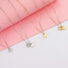 Wholesale Jewelry Simple Style Round Customization Laser Engraving 304 Stainless Steel Plating Pendant Necklace Cable Chain