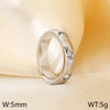 Wholesale Jewelry Simple Style Round 304 Stainless Steel Zircon 18K Gold Plated Inlay Rings