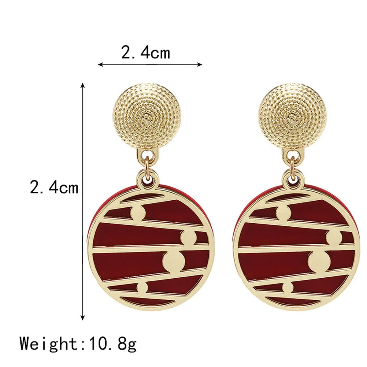 Wholesale Jewelry Simple Style Round Alloy Drop Earrings