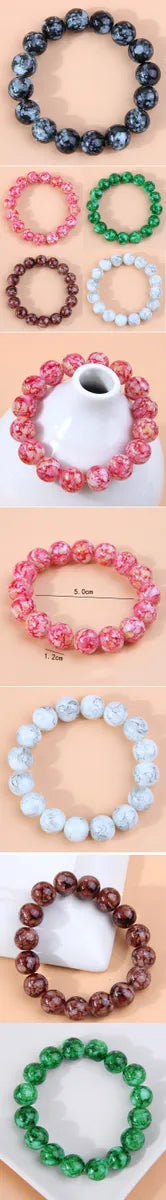 Wholesale Jewelry Simple Style Round Resin Beaded Bracelets