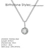 Wholesale Jewelry Simple Style Shiny Round 304 Stainless Steel Rhinestones Inlay Pendant Necklace
