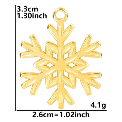 Wholesale Jewelry Simple Style Snowflake 304 Stainless Steel Plating Pendant Necklace