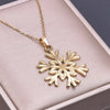 Wholesale Jewelry Simple Style Snowflake 304 Stainless Steel Plating Pendant Necklace