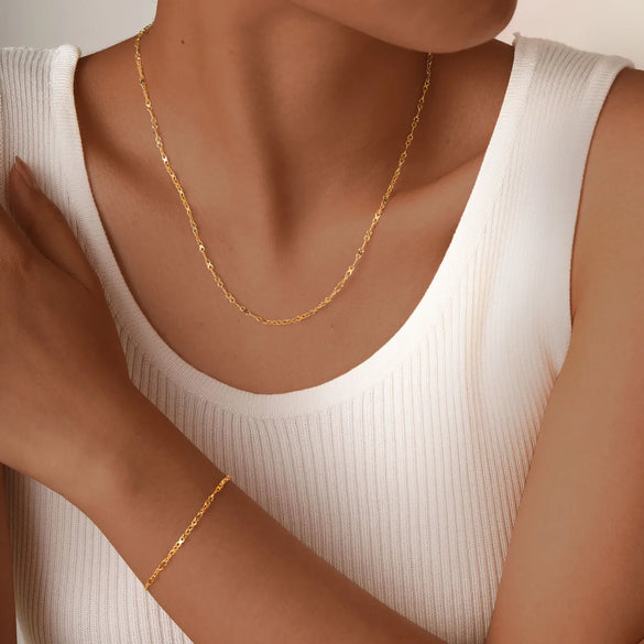 Wholesale Jewelry Simple Style Solid Color 201 Stainless Steel Bracelets Necklace