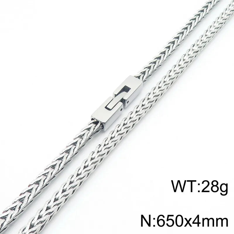 Wholesale Jewelry Simple Style Solid Color 304 Stainless Steel 18K Gold Plated Bracelets Necklace