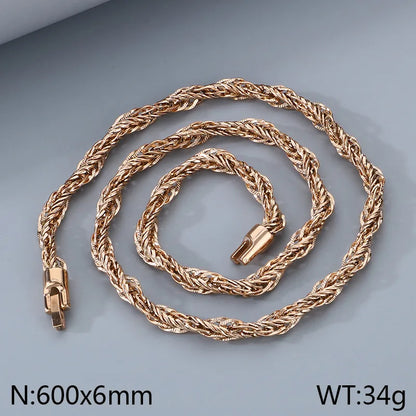 Wholesale Jewelry Simple Style Solid Color 304 Stainless Steel 18K Gold Plated Necklace