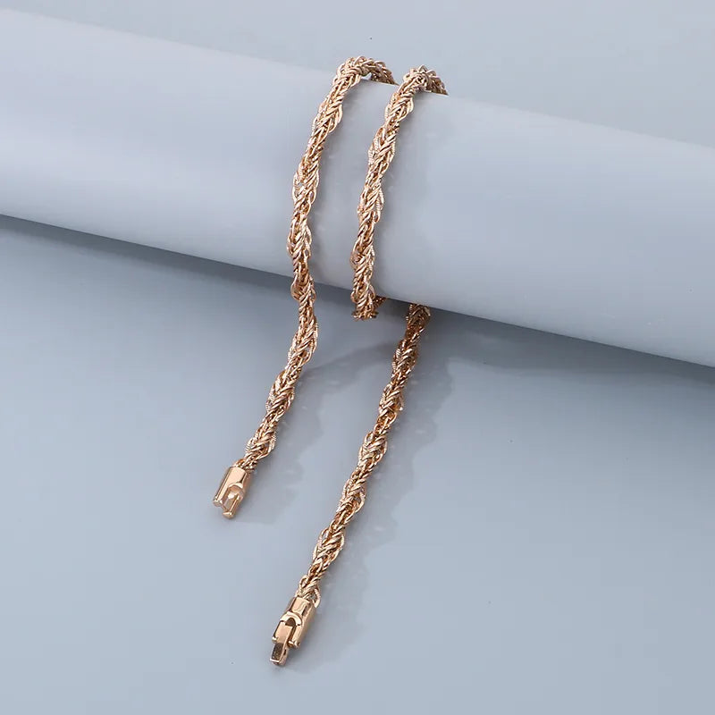 Wholesale Jewelry Simple Style Solid Color 304 Stainless Steel 18K Gold Plated Necklace