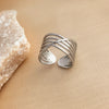 Wholesale Jewelry Simple Style Solid Color 304 Stainless Steel 18K Gold Plated Open Rings
