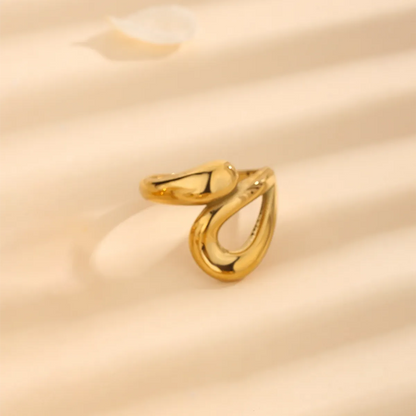 Wholesale Jewelry Simple Style Solid Color 304 Stainless Steel 18K Gold Plated Plating Rings