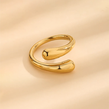 Wholesale Jewelry Simple Style Solid Color 304 Stainless Steel 18K Gold Plated Plating Rings