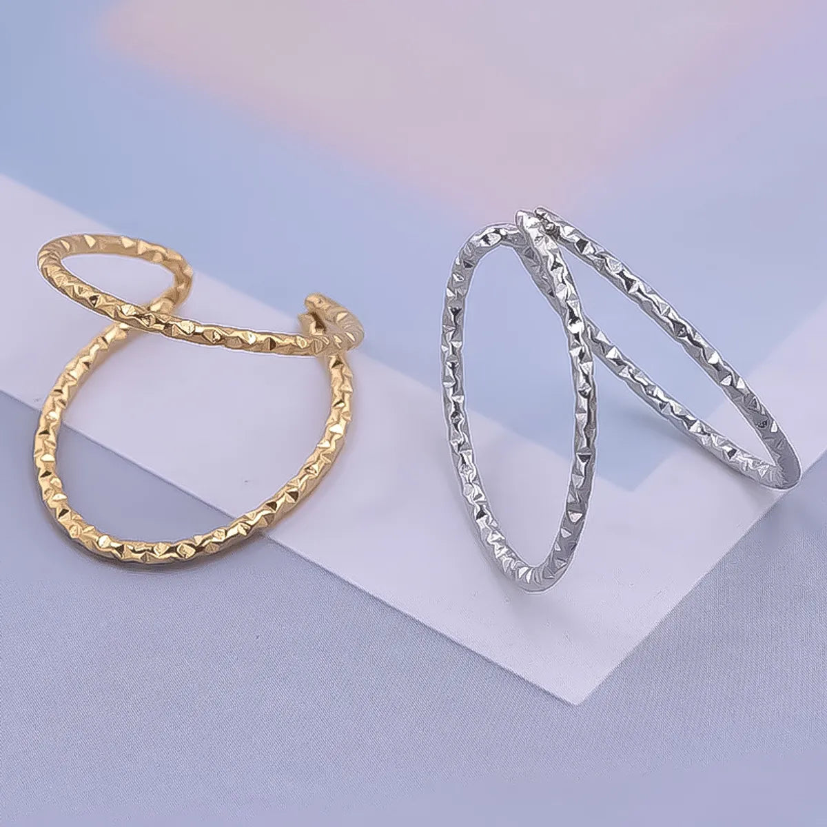 Wholesale Jewelry Simple Style Solid Color 304 Stainless Steel 18K Gold Plated Polishing Open Rings