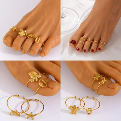 Wholesale Jewelry Simple Style Solid Color 304 Stainless Steel Foot Ring