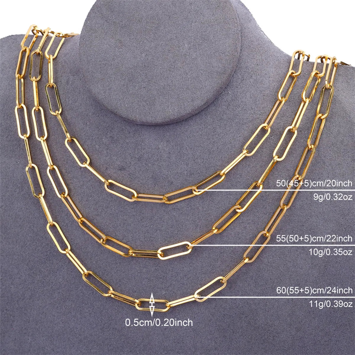 Wholesale Jewelry Simple Style Solid Color 304 Stainless Steel Plating Necklace