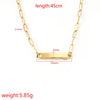 Wholesale Jewelry Simple Style Customization Laser Engraving Solid Color 304 Stainless Steel Plating Necklace Paperclip Chain
