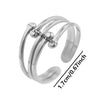 Wholesale Jewelry Simple Style Solid Color 304 Stainless Steel Polishing Open Rings