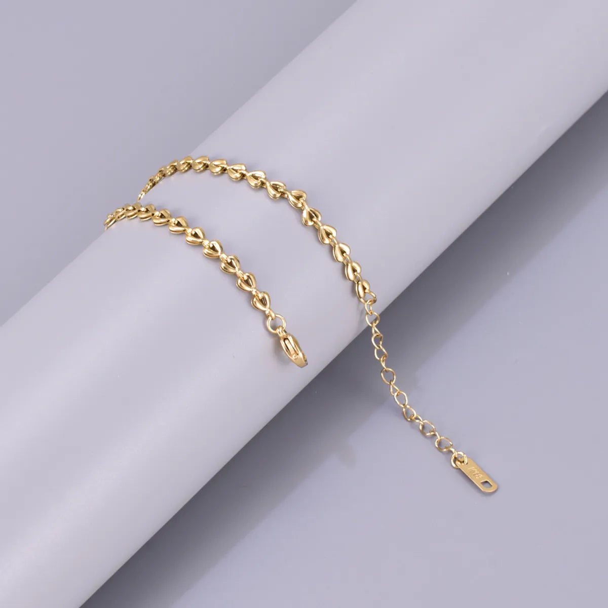 Wholesale Jewelry Simple Style Solid Color 304 Stainless Steel Titanium Steel 18K Gold Plated Bracelets Necklace