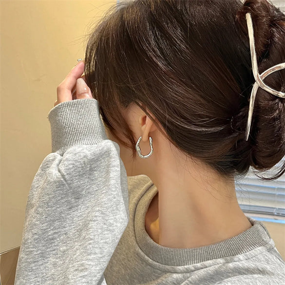 Wholesale Jewelry Simple Style Solid Color Alloy Plating Earrings
