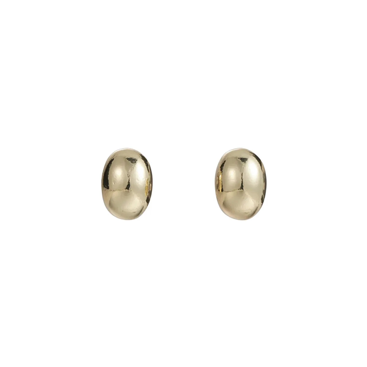 1 Pair Simple Style Solid Color Plating Alloy White Gold Plated Gold Plated Ear Studs